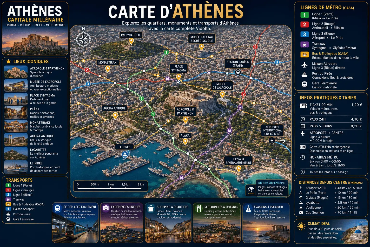 Carte Athènes