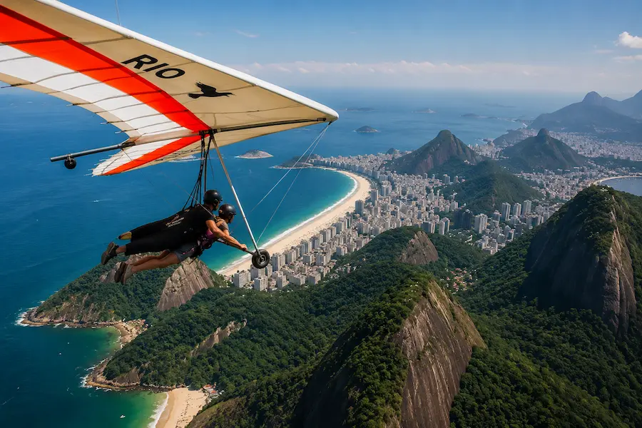 Hang gliding over Rio de Janeiro