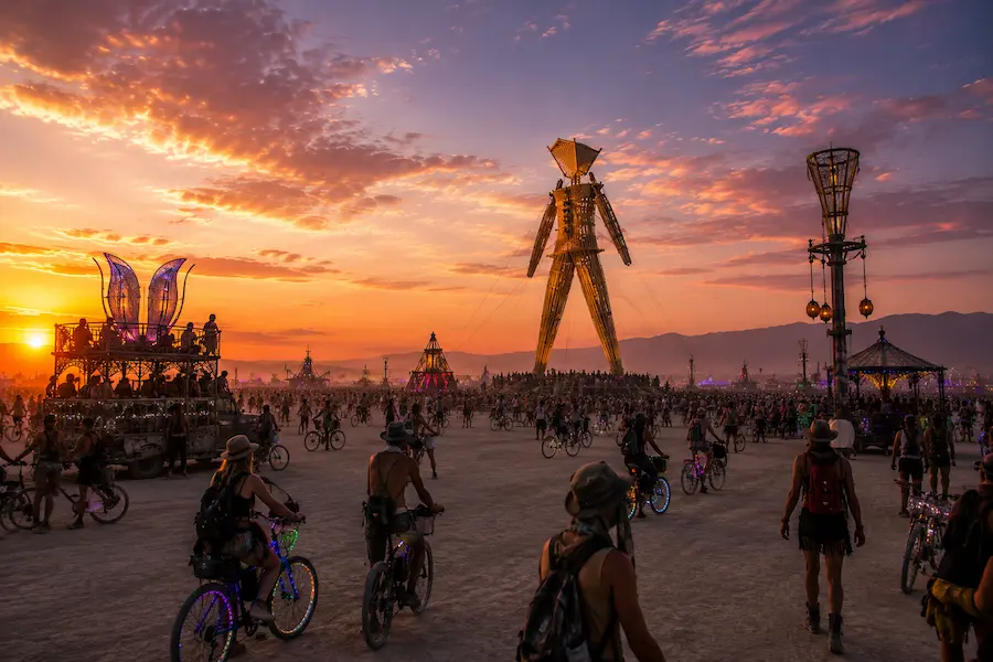 Burning Man in the Nevada desert