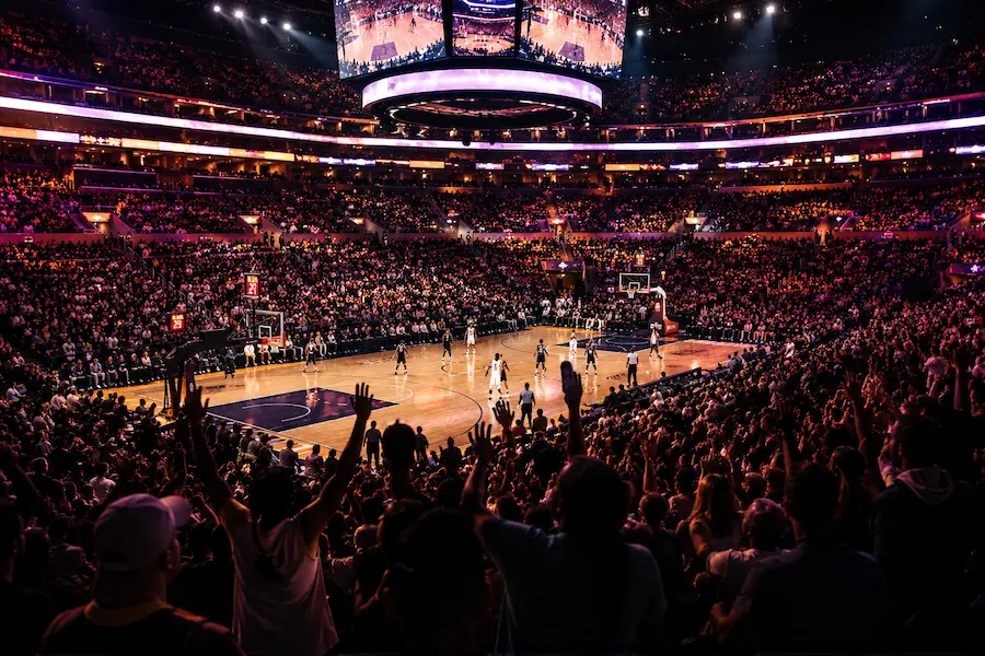 NBA basketball game in the United States