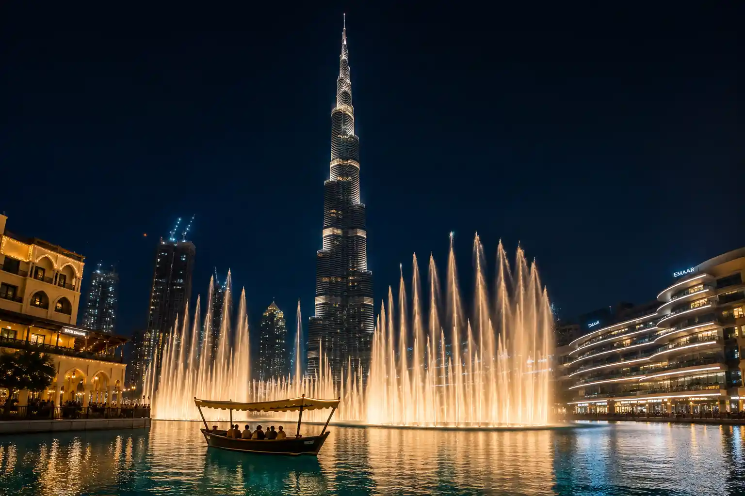 Spectacle des fontaines de Dubaï