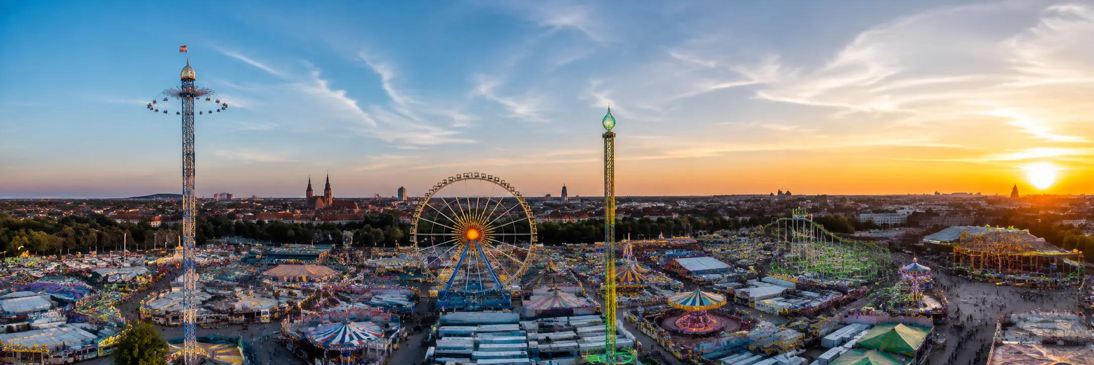 Frühlingsfest fairground at the Theresienwiese in Munich