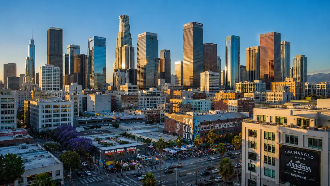 Downtown Los Angeles in California