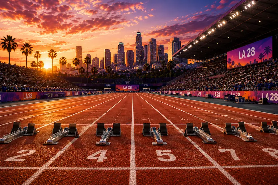 100 metre and 200 metre sprint at the Los Angeles 2028 Olympic Games