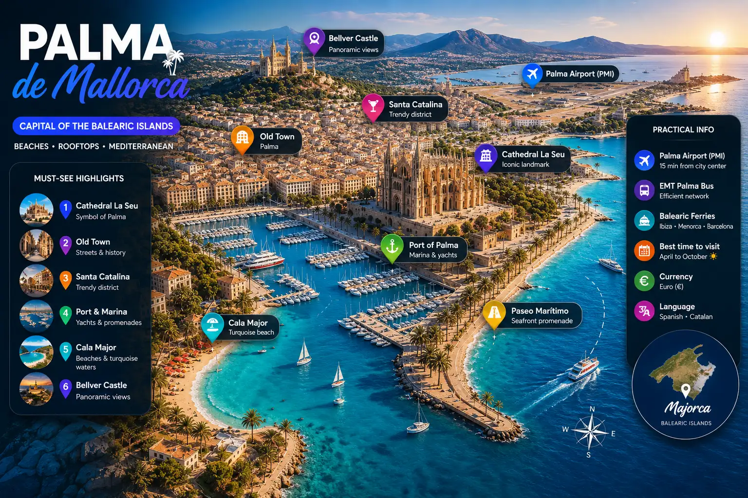 Map of Palma de Mallorca