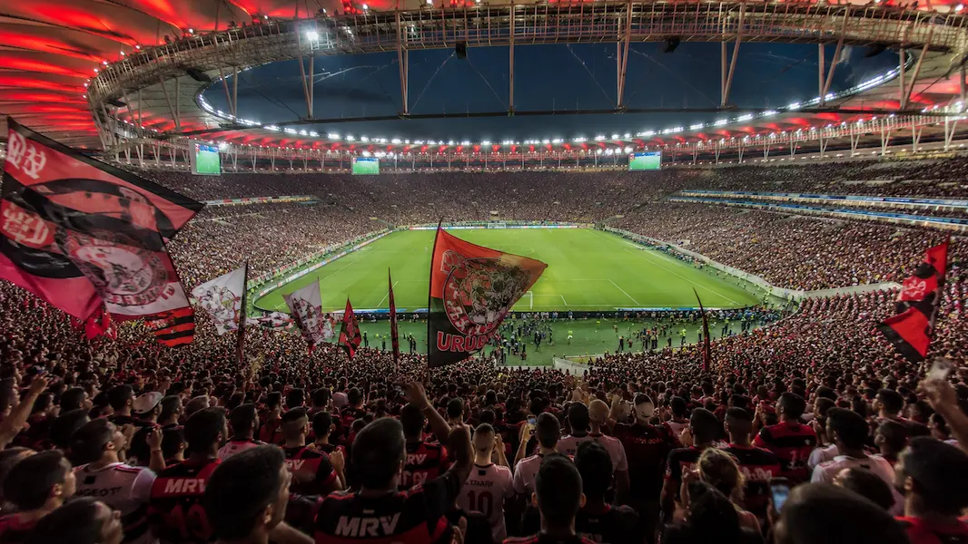 Football match at Maracanã Stadium in Rio de Janeiro