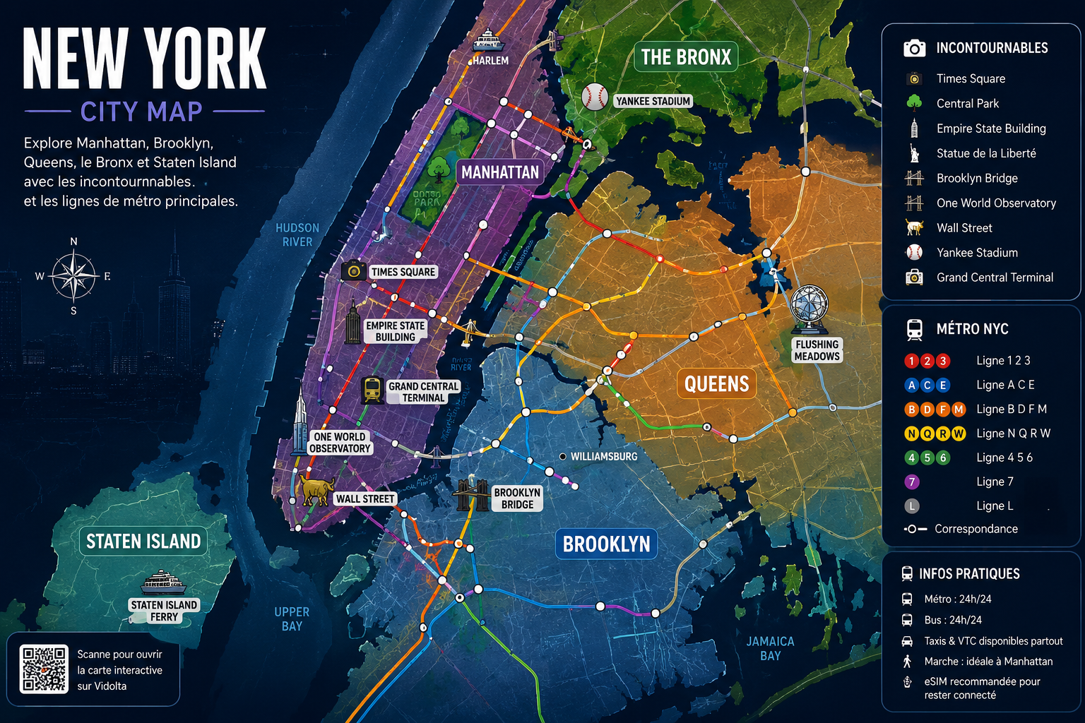 Carte New York