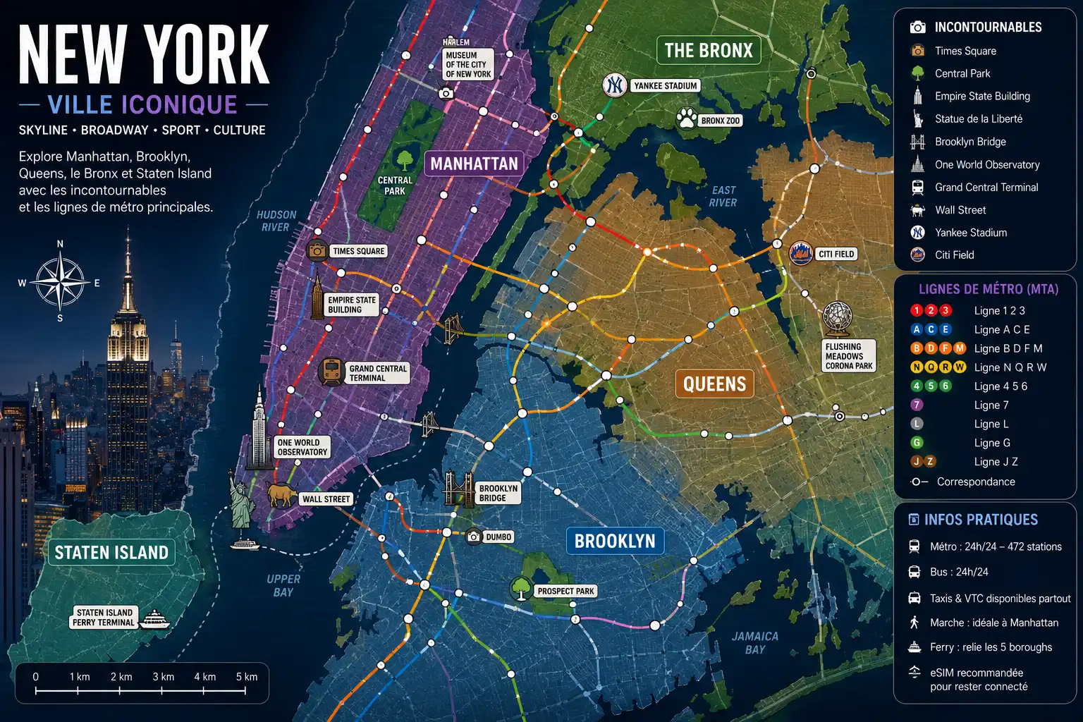 Carte New York
