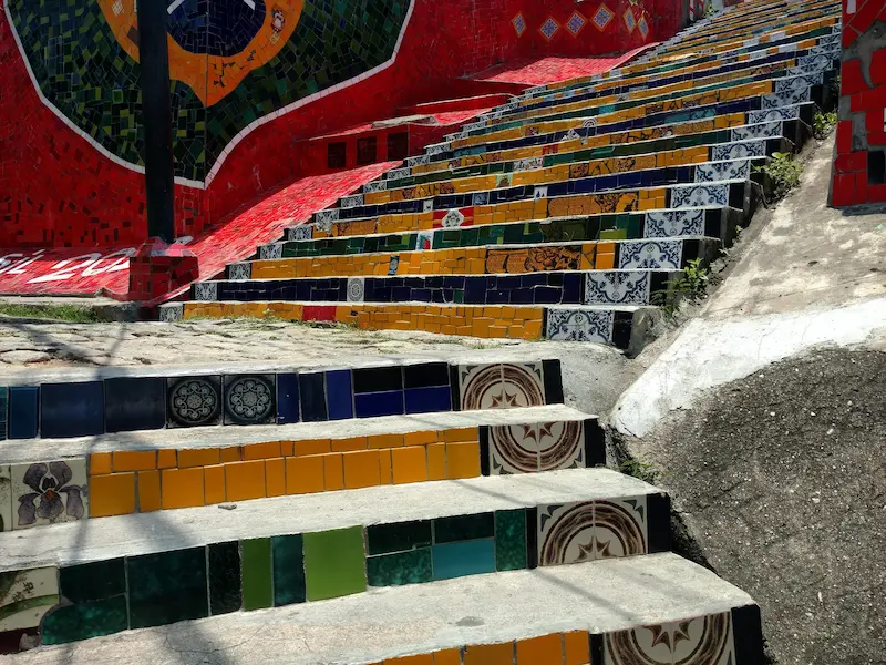 Selarón Steps and Santa Teresa neighborhood in Rio de Janeiro