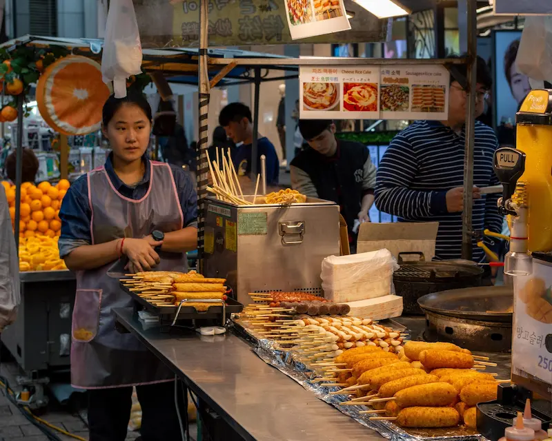 Street food dans les marchés de Séoul