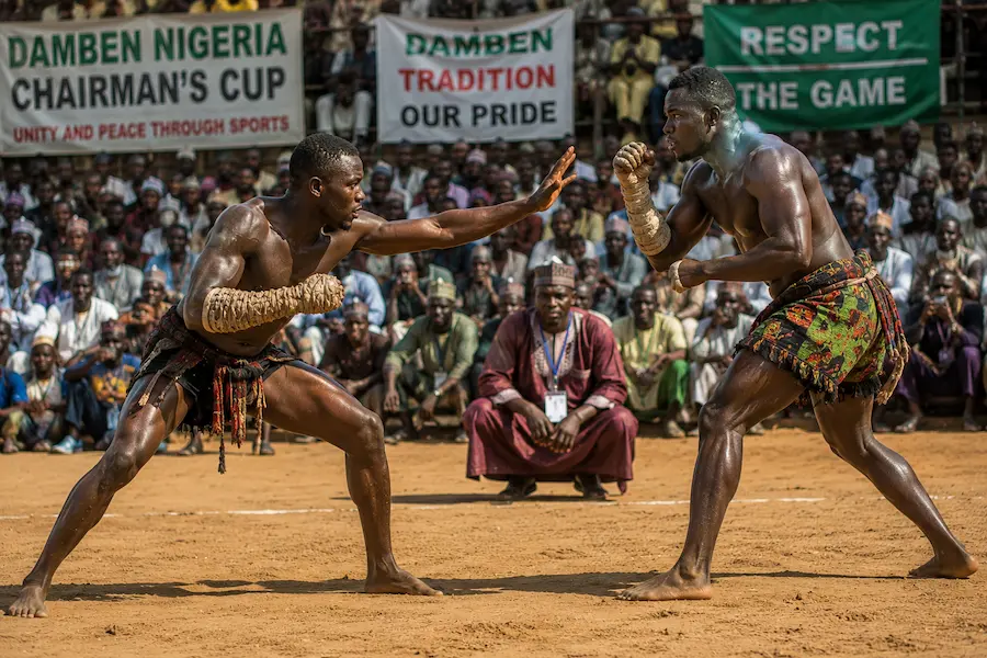 Traditional Dambe fight in Nigeria