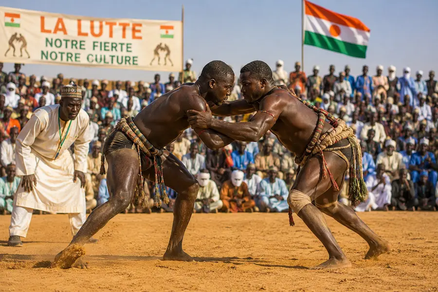 Traditional wrestling competition in Niger