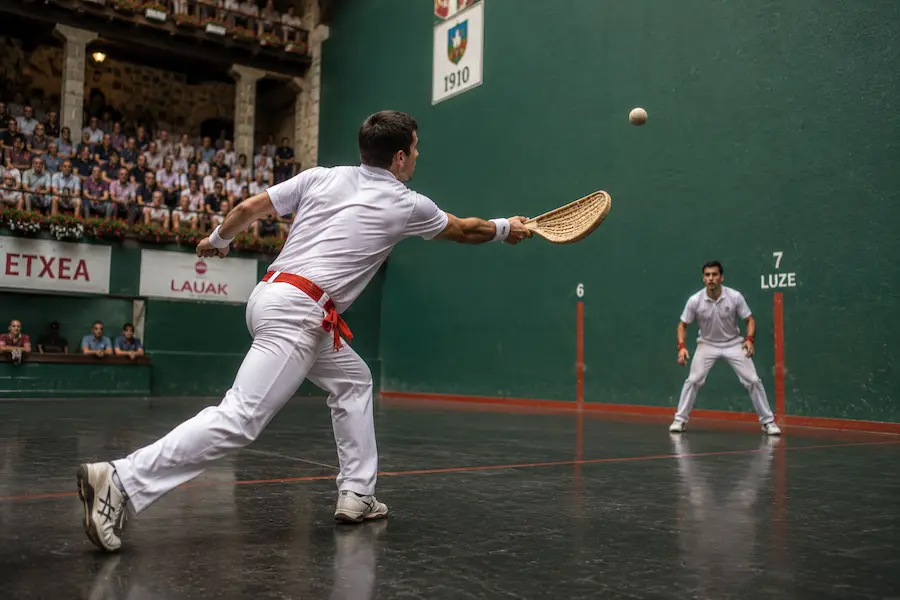 Basque pelota match on a traditional fronton