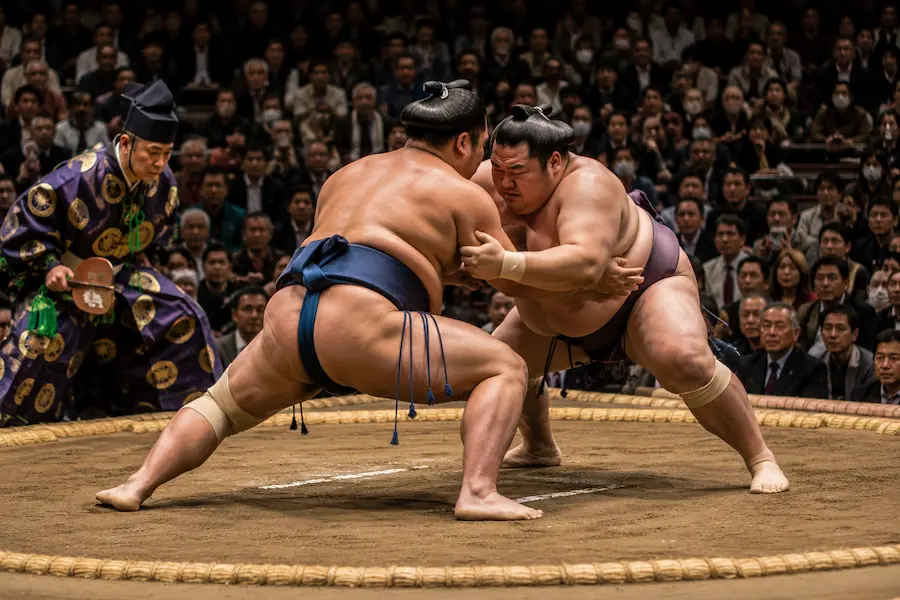 Traditional sumo tournament in Japan