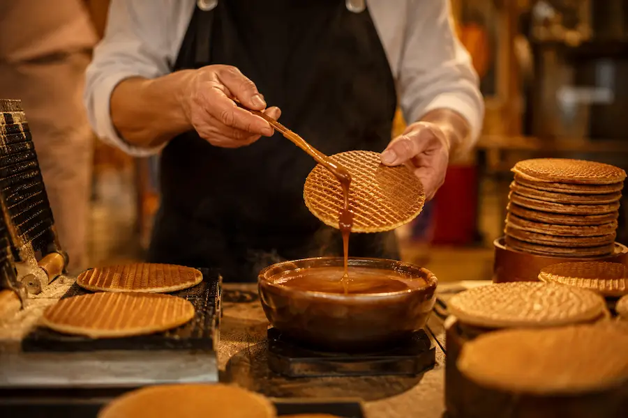 Atelier de fabrication de stroopwafels à Amsterdam