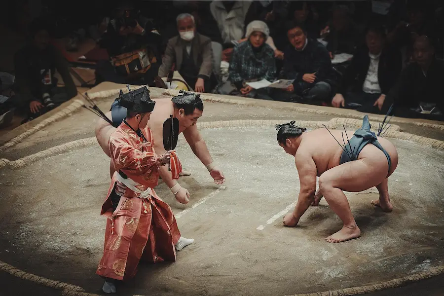 Spectacle de sumo à Tokyo