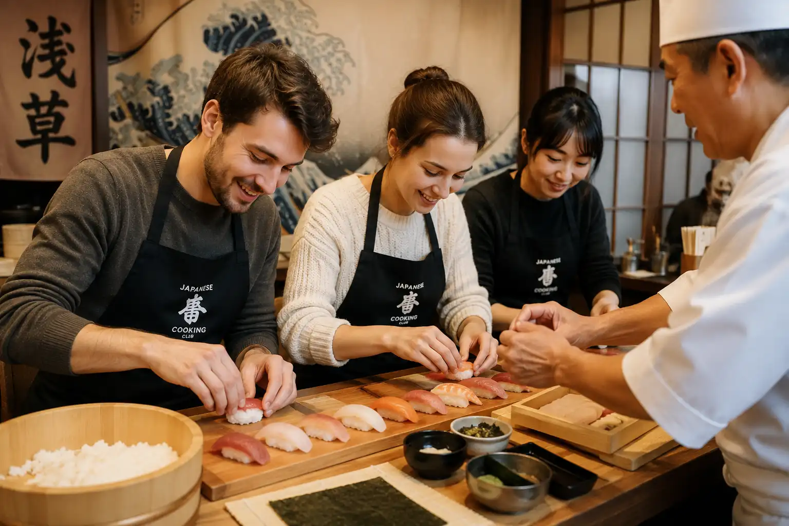 Cours de préparation de sushis à Tokyo