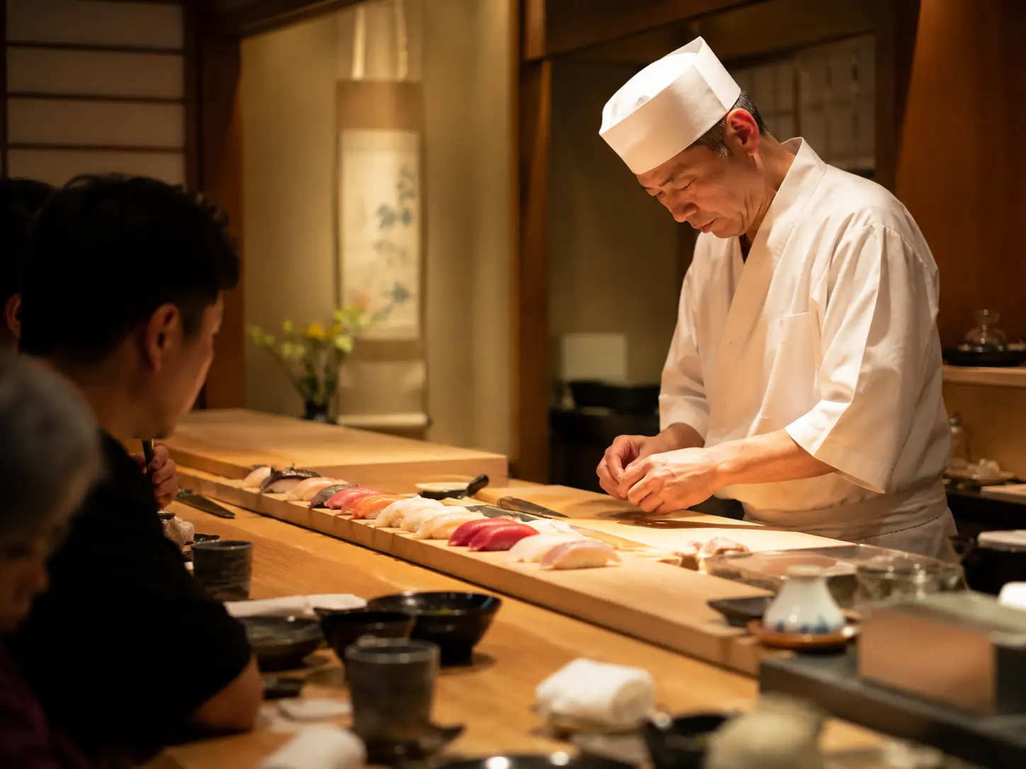 Comptoir à sushi à Tokyo